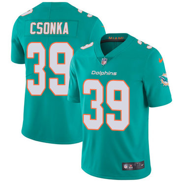 Nike Dolphins #39 Larry Csonka Aqua Green Team Color Youth Stitched NFL Vapor Untouchable Limited Jersey Nike Dolphins #39 Larry Csonka Aqua Green Team Color Youth Stitched NFL Vapor Untouchable Limited Jersey