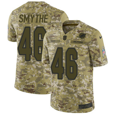 Nike Dolphins #46 Durham Smythe Camo Men's Stitched NFL Limited 2018 Salute To Service Jersey Nike Dolphins #46 Durham Smythe Camo Men's Stitched NFL Limited 2018 Salute To Service Jersey