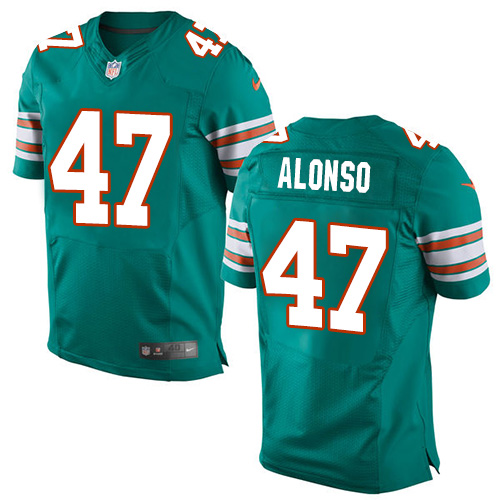 Nike Dolphins #47 Kiko Alonso Aqua Green Alternate Men's Stitched NFL Elite Jersey Nike Dolphins #47 Kiko Alonso Aqua Green Alternate Men's Stitched NFL Elite Jersey
