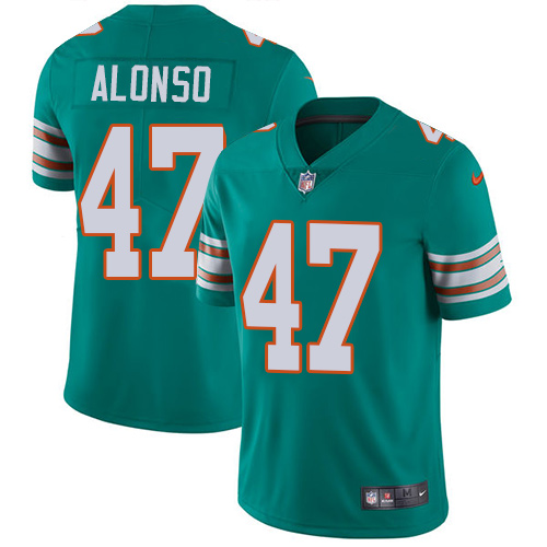 Nike Dolphins #47 Kiko Alonso Aqua Green Alternate Men's Stitched NFL Vapor Untouchable Limited Jersey Nike Dolphins #47 Kiko Alonso Aqua Green Alternate Men's Stitched NFL Vapor Untouchable Limited Jersey