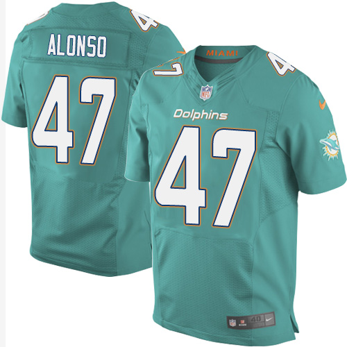 Nike Dolphins #47 Kiko Alonso Aqua Green Team Color Men's Stitched NFL New Elite Jersey Nike Dolphins #47 Kiko Alonso Aqua Green Team Color Men's Stitched NFL New Elite Jersey