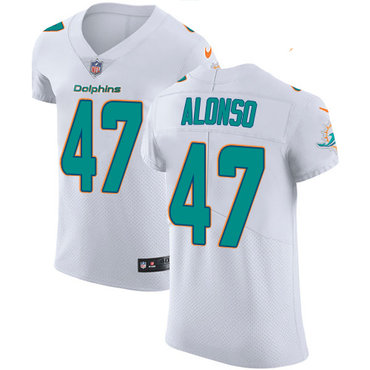 Nike Dolphins #47 Kiko Alonso White Men's Stitched NFL Vapor Untouchable Elite Jersey Nike Dolphins #47 Kiko Alonso White Men's Stitched NFL Vapor Untouchable Elite Jersey
