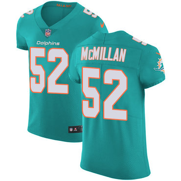 Nike Dolphins #52 Raekwon McMillan Aqua Green Team Color Men's Stitched NFL Vapor Untouchable Elite Jersey Nike Dolphins #52 Raekwon McMillan Aqua Green Team Color Men's Stitched NFL Vapor Untouchable Elite Jersey
