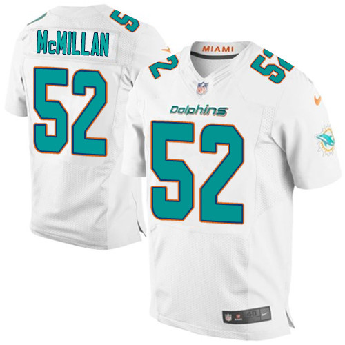 Nike Dolphins #52 Raekwon McMillan White Men's Stitched NFL New Elite Jersey