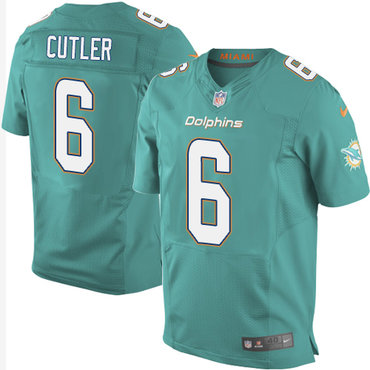 Nike Dolphins #6 Jay Cutler Aqua Green Team Color Men's Stitched NFL New Elite Jersey