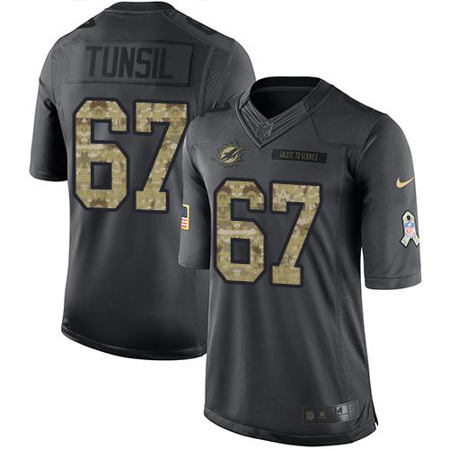Nike Dolphins #67 Laremy Tunsil Black Men's Stitched NFL Limited 2016 Salute to Service Jersey Nike Dolphins #67 Laremy Tunsil Black Men's Stitched NFL Limited 2016 Salute to Service Jersey