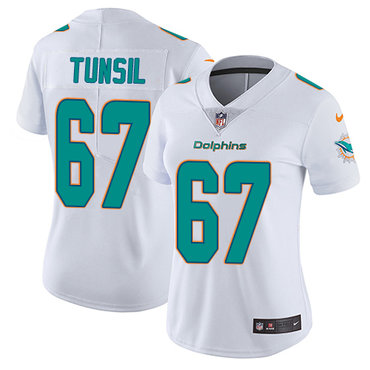 Nike Dolphins #67 Laremy Tunsil White Women's Stitched NFL Vapor Untouchable Limited Jersey