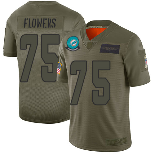 Nike Dolphins #75 Ereck Flowers Camo Men's Stitched NFL Limited 2019 Salute To Service Jersey Nike Dolphins #75 Ereck Flowers Camo Men's Stitched NFL Limited 2019 Salute To Service Jersey