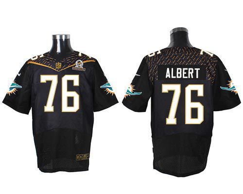 Nike Dolphins #76 Branden Albert Black 2016 Pro Bowl Men's Stitched NFL Elite Jersey Nike Dolphins #76 Branden Albert Black 2016 Pro Bowl Men's Stitched NFL Elite Jersey
