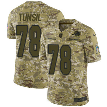 Nike Dolphins #78 Laremy Tunsil Camo Men's Stitched NFL Limited 2018 Salute To Service Jersey Nike Dolphins #78 Laremy Tunsil Camo Men's Stitched NFL Limited 2018 Salute To Service Jersey