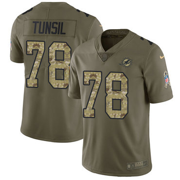 Nike Dolphins #78 Laremy Tunsil Olive Camo Men's Stitched NFL Limited 2017 Salute To Service Jersey Nike Dolphins #78 Laremy Tunsil Olive Camo Men's Stitched NFL Limited 2017 Salute To Service Jersey
