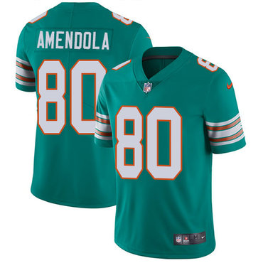 Nike Dolphins #80 Danny Amendola Aqua Green Alternate Men's Stitched NFL Vapor Untouchable Limited Jersey Nike Dolphins #80 Danny Amendola Aqua Green Alternate Men's Stitched NFL Vapor Untouchable Limited Jersey