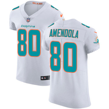 Nike Dolphins #80 Danny Amendola White Men's Stitched NFL Vapor Untouchable Elite Jersey Nike Dolphins #80 Danny Amendola White Men's Stitched NFL Vapor Untouchable Elite Jersey