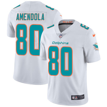 Nike Dolphins #80 Danny Amendola White Men's Stitched NFL Vapor Untouchable Limited Jersey Nike Dolphins #80 Danny Amendola White Men's Stitched NFL Vapor Untouchable Limited Jersey