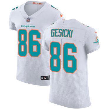 Nike Dolphins #86 Mike Gesicki White Men's Stitched NFL Vapor Untouchable Elite Jersey Nike Dolphins #86 Mike Gesicki White Men's Stitched NFL Vapor Untouchable Elite Jersey