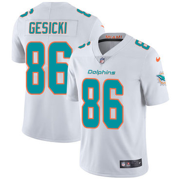 Nike Dolphins #86 Mike Gesicki White Men's Stitched NFL Vapor Untouchable Limited Jersey Nike Dolphins #86 Mike Gesicki White Men's Stitched NFL Vapor Untouchable Limited Jersey