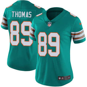 Nike Dolphins #89 Julius Thomas Aqua Green Alternate Women's Stitched NFL Vapor Untouchable Limited Jersey