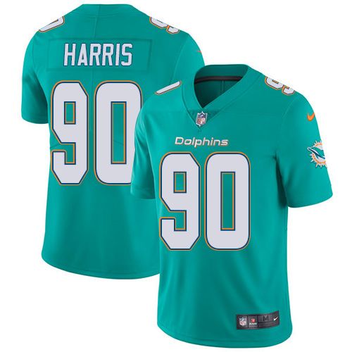 Nike Dolphins #90 Charles Harris Aqua Green Team Color Men's Stitched NFL Vapor Untouchable Limited Jersey Nike Dolphins #90 Charles Harris Aqua Green Team Color Men's Stitched NFL Vapor Untouchable Limited Jersey