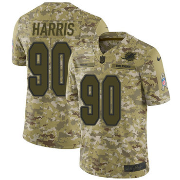 Nike Dolphins #90 Charles Harris Camo Youth Stitched NFL Limited 2018 Salute to Service Jersey Nike Dolphins #90 Charles Harris Camo Youth Stitched NFL Limited 2018 Salute to Service Jersey