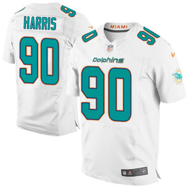 Nike Dolphins #90 Charles Harris White Men's Stitched NFL New Elite Jersey Nike Dolphins #90 Charles Harris White Men's Stitched NFL New Elite Jersey