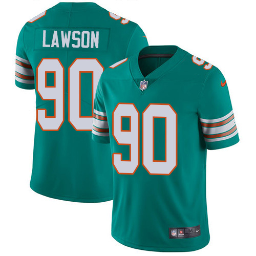 Nike Dolphins #90 Shaq Lawson Aqua Green Alternate Men's Stitched NFL Vapor Untouchable Limited Jersey Nike Dolphins #90 Shaq Lawson Aqua Green Alternate Men's Stitched NFL Vapor Untouchable Limited Jersey