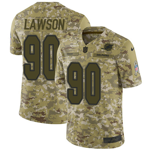 Nike Dolphins #90 Shaq Lawson Camo Men's Stitched NFL Limited 2018 Salute To Service Jersey Nike Dolphins #90 Shaq Lawson Camo Men's Stitched NFL Limited 2018 Salute To Service Jersey