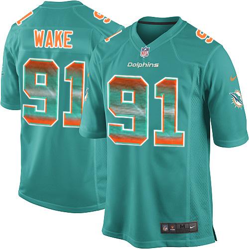 Nike Dolphins #91 Cameron Wake Aqua Green Team Color Men's Stitched NFL Limited Strobe Jersey Nike Dolphins #91 Cameron Wake Aqua Green Team Color Men's Stitched NFL Limited Strobe Jersey
