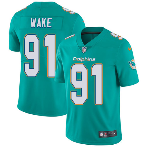 Nike Dolphins #91 Cameron Wake Aqua Green Team Color Men's Stitched NFL Vapor Untouchable Limited Jersey Nike Dolphins #91 Cameron Wake Aqua Green Team Color Men's Stitched NFL Vapor Untouchable Limited Jersey