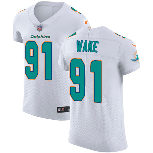 Nike Dolphins #91 Cameron Wake White Men's Stitched NFL Vapor Untouchable Elite Jersey Nike Dolphins #91 Cameron Wake White Men's Stitched NFL Vapor Untouchable Elite Jersey