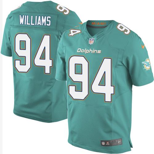 Nike Dolphins #94 Mario Williams Aqua Green Team Color Men's Stitched NFL New Elite Jersey Nike Dolphins #94 Mario Williams Aqua Green Team Color Men's Stitched NFL New Elite Jersey