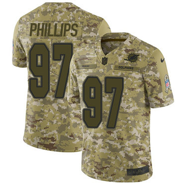 Nike Dolphins #97 Jordan Phillips Camo Youth Stitched NFL Limited 2018 Salute to Service Jersey Nike Dolphins #97 Jordan Phillips Camo Youth Stitched NFL Limited 2018 Salute to Service Jersey