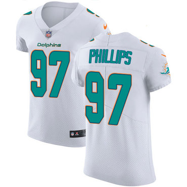 Nike Dolphins #97 Jordan Phillips White Men's Stitched NFL Vapor Untouchable Elite Jersey Nike Dolphins #97 Jordan Phillips White Men's Stitched NFL Vapor Untouchable Elite Jersey