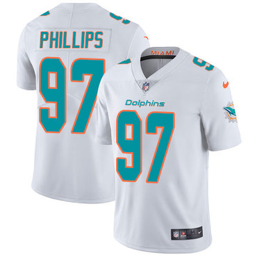 Nike Dolphins #97 Jordan Phillips White Men's Stitched NFL Vapor Untouchable Limited Jersey Nike Dolphins #97 Jordan Phillips White Men's Stitched NFL Vapor Untouchable Limited Jersey