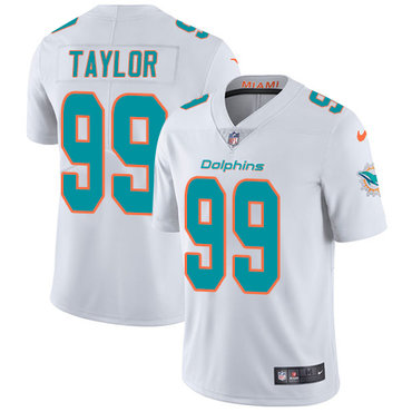 Nike Dolphins #99 Jason Taylor White Men's Stitched NFL Vapor Untouchable Nike Dolphins #99 Jason Taylor White Men's Stitched NFL Vapor Untouchable