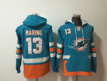 Nike Dolphins 13 Dan Marino Green Pullover Hoodie Nike Dolphins 13 Dan Marino Green Pullover Hoodie