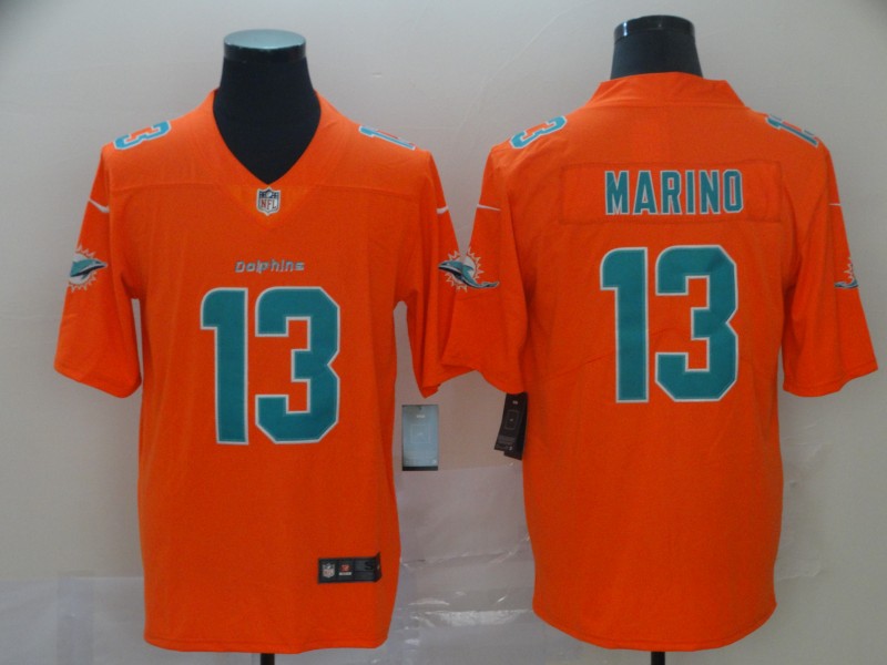 Nike Dolphins 13 Dan Marino Orange Inverted Legend Limited Jersey Nike Dolphins 13 Dan Marino Orange Inverted Legend Limited Jersey