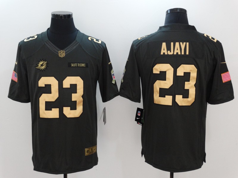 Nike Dolphins 23 Jay Ajayi Anthracite Gold Salute To Service Limited Jersey