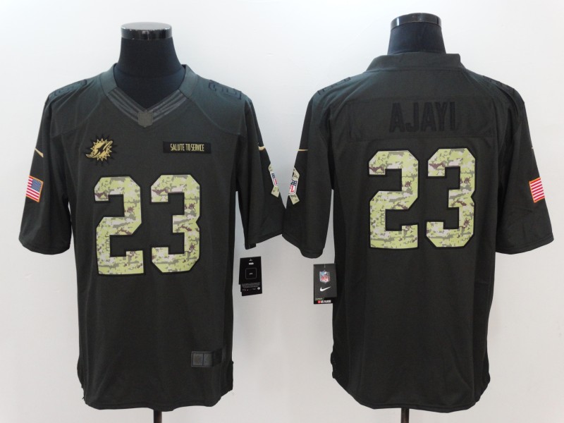 Nike Dolphins 23 Jay Ajayi Anthracite Salute To Service Limited Jersey