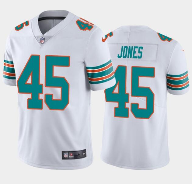 Nike Dolphins 45 Brandon Jones White Throwback Vapor Untouchable Limited Jersey Nike Dolphins 45 Brandon Jones White Throwback Vapor Untouchable Limited Jersey