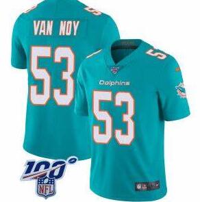Nike Dolphins 53 Kyle Van Noy Aqua 100th Season Vapor Untouchable Limited Jersey Nike Dolphins 53 Kyle Van Noy Aqua 100th Season Vapor Untouchable Limited Jersey