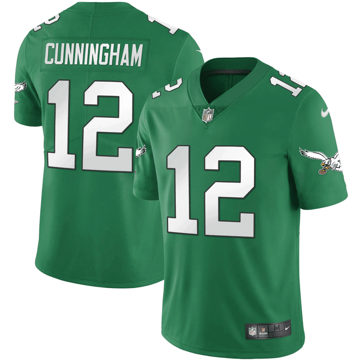 Nike Eagles #12 Randall Cunningham Green Men's Stitched NFL Limited Rush Jersey