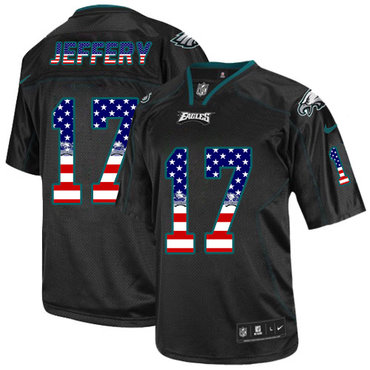 Nike Eagles #17 Alshon Jeffery Black Men's Stitched NFL Elite USA Flag Fashion Jersey Nike Eagles #17 Alshon Jeffery Black Men's Stitched NFL Elite USA Flag Fashion Jersey