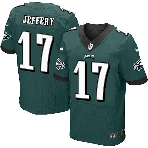 Nike Eagles #17 Alshon Jeffery Midnight Green Team Color Men's Stitched NFL New Elite Jersey