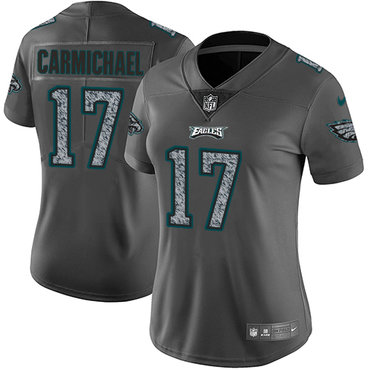 Nike Eagles #17 Harold Carmichael Gray Static Women's NFL Vapor Untouchable Game Jersey