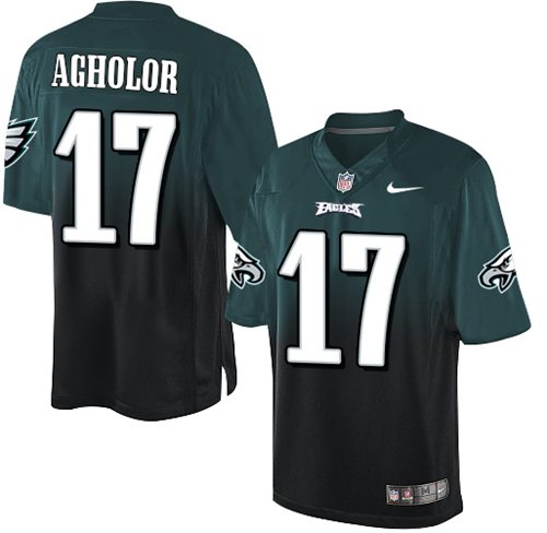 Nike Eagles #17 Nelson Agholor Midnight Green Black Men's Stitched NFL Elite Fadeaway Fashion Jersey Nike Eagles #17 Nelson Agholor Midnight Green Black Men's Stitched NFL Elite Fadeaway Fashion Jersey
