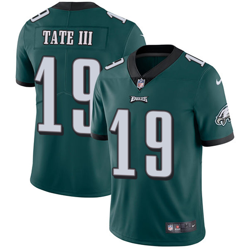 Nike Eagles #19 Golden Tate III Midnight Green Team Color Men's Stitched NFL Vapor Untouchable Limited Jersey