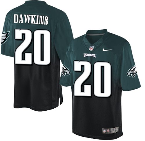 Nike Eagles #20 Brian Dawkins Midnight Green Black Men's Stitched NFL Elite Fadeaway Fashion Jersey Nike Eagles #20 Brian Dawkins Midnight Green Black Men's Stitched NFL Elite Fadeaway Fashion Jersey