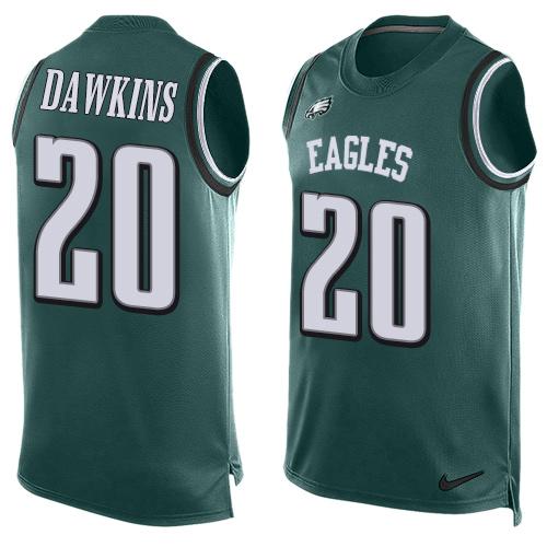 Nike Eagles #20 Brian Dawkins Midnight Green Team Color Men's Stitched NFL Limited Tank Top Jersey Nike Eagles #20 Brian Dawkins Midnight Green Team Color Men's Stitched NFL Limited Tank Top Jersey