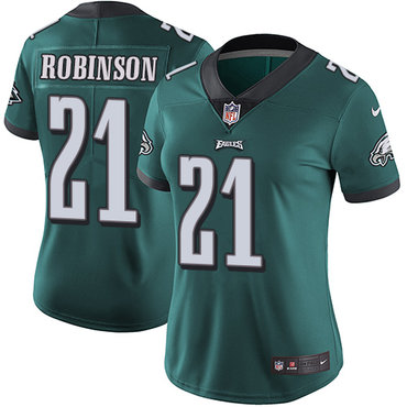 Nike Eagles #21 Patrick Robinson Midnight Green Team Color Women's Stitched NFL Vapor Untouchable Limited Jersey