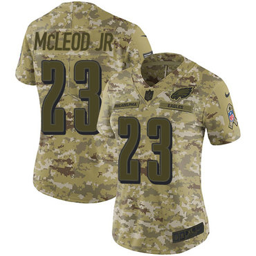 Nike Eagles #23 Rodney McLeod Jr Camo Women's Stitched NFL Limited 2018 Salute to Service Jersey Nike Eagles #23 Rodney McLeod Jr Camo Women's Stitched NFL Limited 2018 Salute to Service Jersey